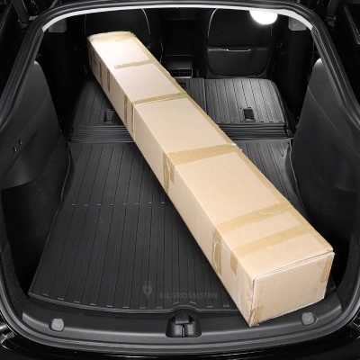 TSLA Trunk Mats TPE — Bagasjeromsmatte med beskyttelse for bakseterygg til Tesla Model Y