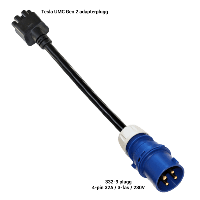 Tesla UMC Gen. 2 — ladekabel adapter  — 32A