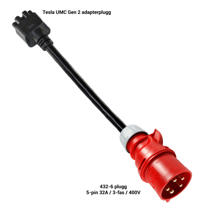 Tesla UMC Gen. 2 — ladekabel adapter  — 32A