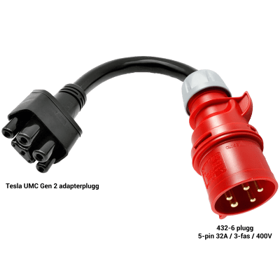Tesla UMC Gen. 2 — ladekabel adapter  — 32A